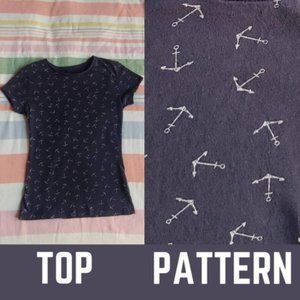 Atmosphere Navy Blue Anchor Cotton Tee Shirt